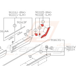Garniture aile arrière pour...