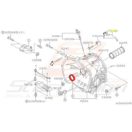 Joint spy de boite de vitesses pour subaru forester SG5 2.0l XT 200337722