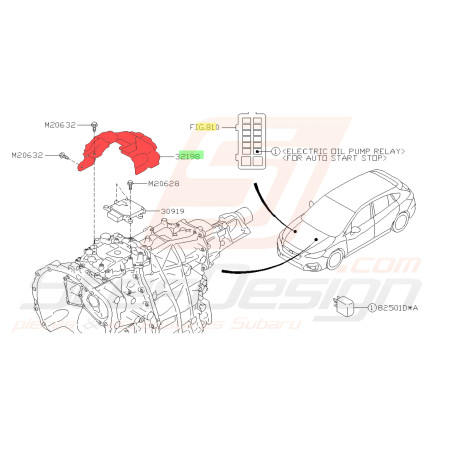 Couvercle de boite de vitesses pour subaru impreza 1.6l 2019 EYESIGHT37730