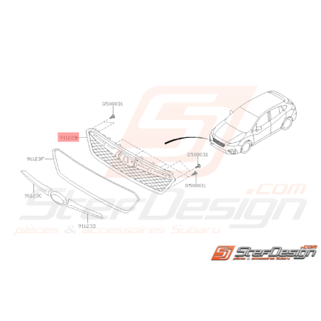 Calandre Origine Subaru Impreza 2018 1.6L37756