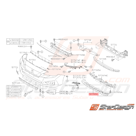 Absorbeur de Pare-Chocs Avant Origine Subaru Impreza 2018 1.6L37773