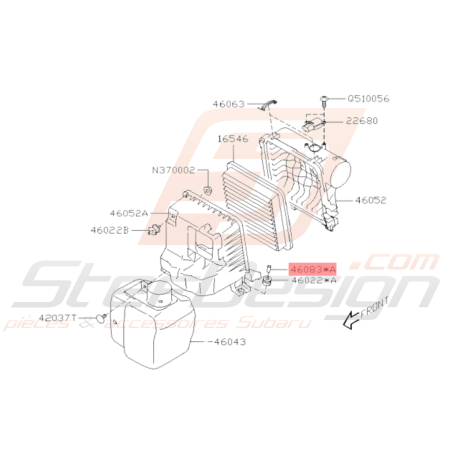 Entretoise Origine Subaru WRX 2008 - 2010 STI 2008 - 201937810
