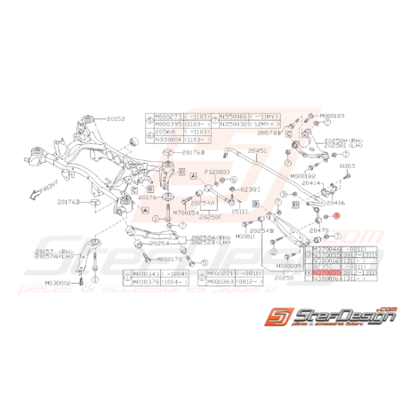 Ecrou vis central tirant arrière WRX STI37904