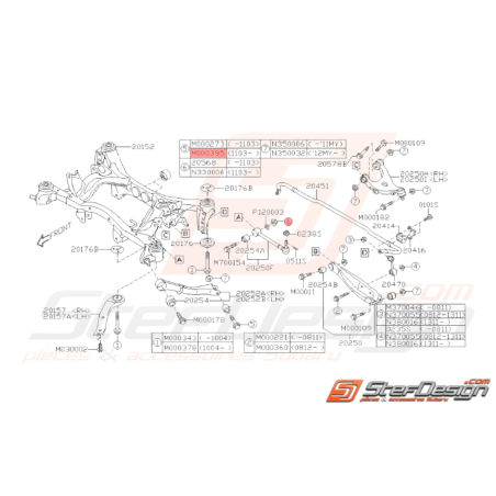 Vis Collerette Origine Subaru STI Avril 2011 - 201437908