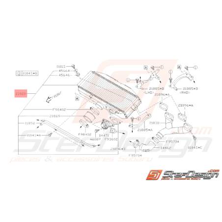 Radiateur Intermédiaire Origine Subaru STI 2015 - 201637913