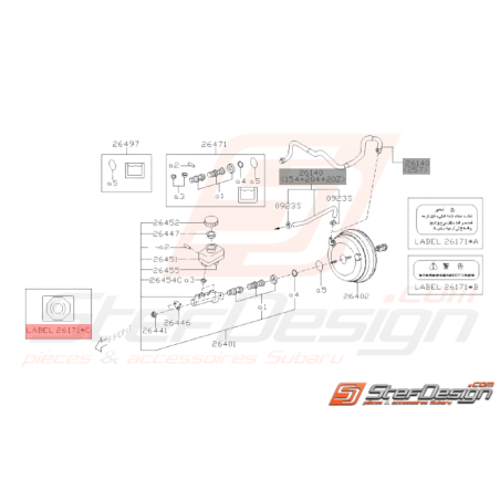 Étiquette Repère Liquide Origine Subaru WRX STI 08 - 14 BRZ 13 - 1937917