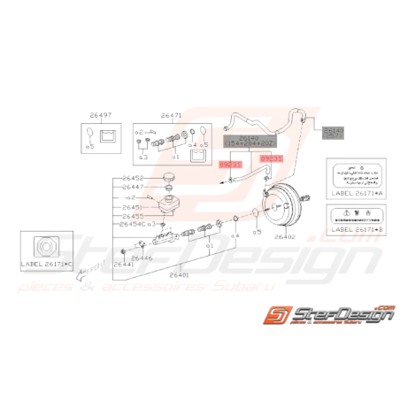 Attache Origine Subaru GT 93-06/97 WRX 04-10 STI 04-14 BRZ 13-1937920