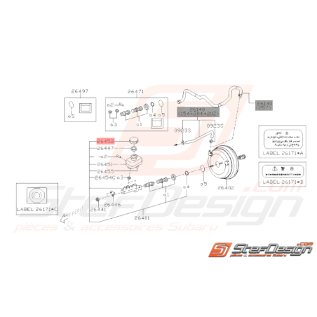 Bouchon Maitre Cylindre de frein Origine Subaru WRX STI 08-14 BRZ 13-1937921