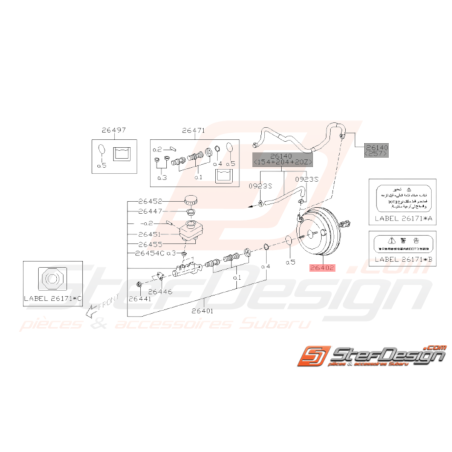 Master Vac Origine Subaru WRX 2008 - 201037928