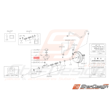 Réservoir Maître Cylindre de Frein Origine Subaru WRX STI 08 - 1437937