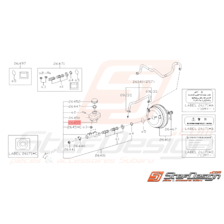 Témoin de Niveau Maitre Cylindre Origine Subaru WRX STI 08-14 BRZ 13-1937938