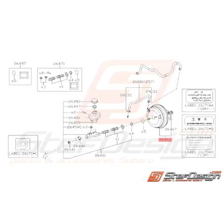 Master Vac Origine Subaru STI 2008 - 201437942