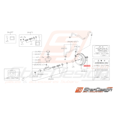 Joint Origine Subaru STI 2008 - 2014 BRZ 2013 - 201937943