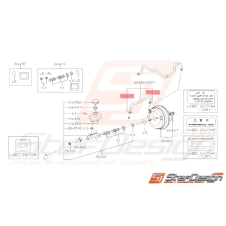 Attache Origine Subaru GT 93-06/97 WRX 04-10 STI 04-14 BRZ 13-1937944