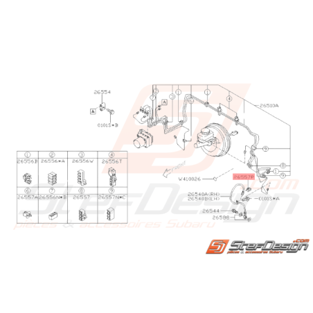 Agrafe durite de frein Origine Subaru GT WRX STI BRZ37950