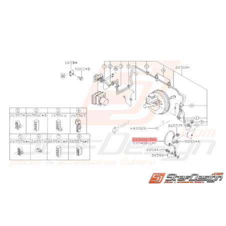 Durite de frein avant Origine SUBARU STI 2008 - 10/04/201037967