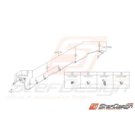 Schéma Conduites de Frein Central Origine Subaru WRX STI 2008 - 201437980