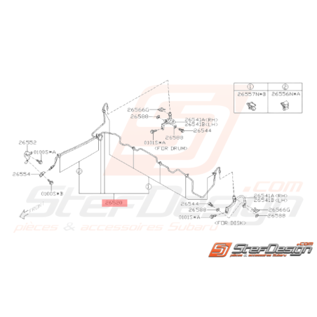 Conduit de Frein Arrière Origine Subaru WRX STI 2008 - 201437993