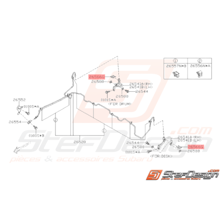 Agrafe durite de frein arrière GT 1994 - 2000 WRX STI 2001 - 201437994