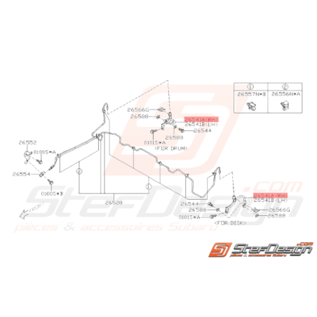 Durite de Frein Arrière Origine Subaru STI 2008 - 201438002