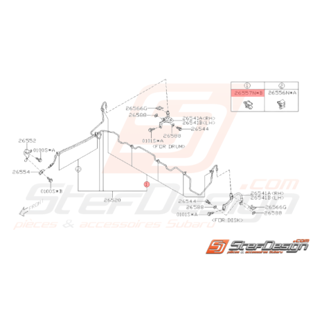 Attache Origine Subaru WRX STI 2001 - 201438005