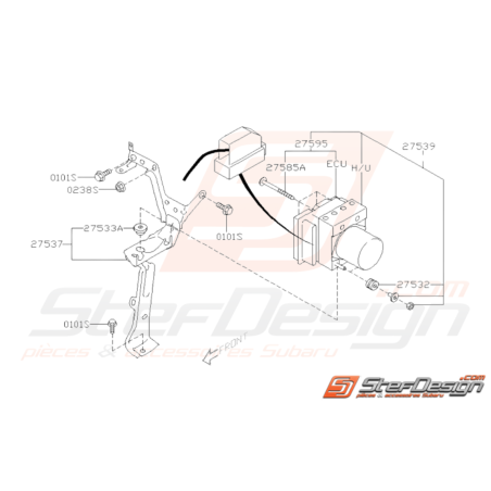 Schéma Système VDC Origine Subaru WRX STI 2008 - 201438007