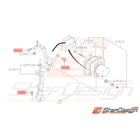 Vis de fixation Origine Subaru GT WRX STI BRZ38008