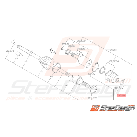 Cardan Avant Côté Roue Origine Subaru WRX 2008 - 201038037