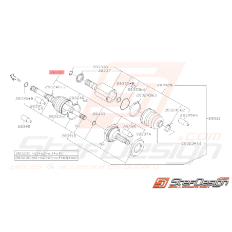 Tète de Cardan Avant Origine Subaru GT 07/99 - 00 WRX 200738376