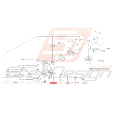 Clapet Purge Pompe à Huile Origine Subaru GT 93-00 WRX 01-10 STI 01-19 FORESTER 97-02/05-0738465