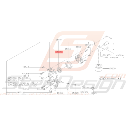 Rotor Intérieur Pompe à Huile Origine Subaru GT 93-00 WRX STI 01-07 FORESTER 97-02/05-0738520