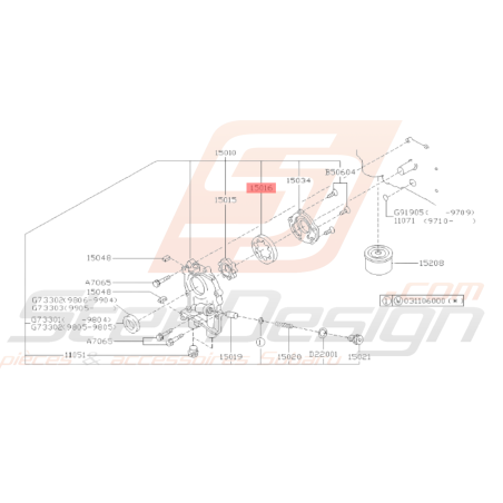 Rotor Extérieur Pompe à Huile Origine Subaru GT 93-00 WRX STI 01-07 FORESTER 97-02/05-0738521