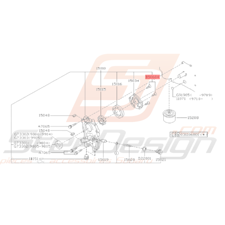 Vis Couvercle Séparateur D'huile Subaru GT 93-00 WRX STI 01-05 / 05/06-19 FORESTER Turbo 97-02/05-0738537