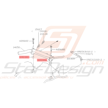 Joint de pieuvre d'eau Subaru GT 93-00 WRX STI 01-14 BRZ 13-19 FORESTER 97-02/05-0738653