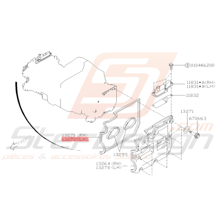 Joint couvre culasse droit Subaru GT 99-00 WRX 01-05 FORESTER 97-0238756