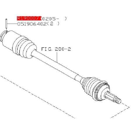 Goupille de cardan origine SUBARU GT et STI 01-02