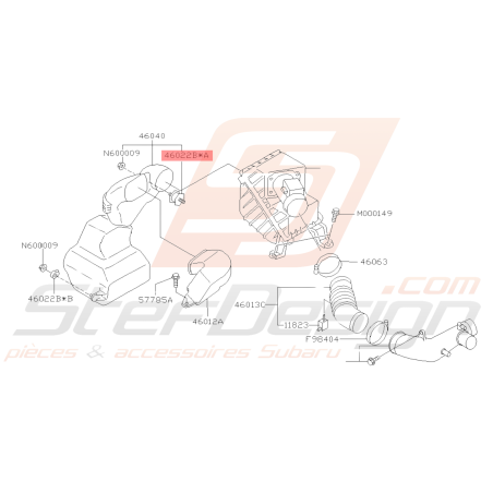 Entretoise Boite à Air Origine Subaru GT 99-00 WRX 01-10 STI 01-19 FORESTER 97-02/05-0738910