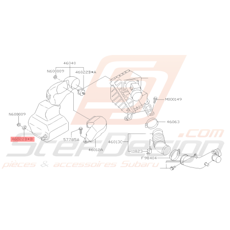 Caoutchouc Entretoise Boite à Air Subaru GT 97-00 WRX STI 01-07 FORESTER 05-0738911