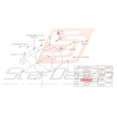 Vis de fixation de boite 8.5 cm Subaru GT 97-00 WRX STI 01-10 FORESTER 05-98/02 - 05/0738962