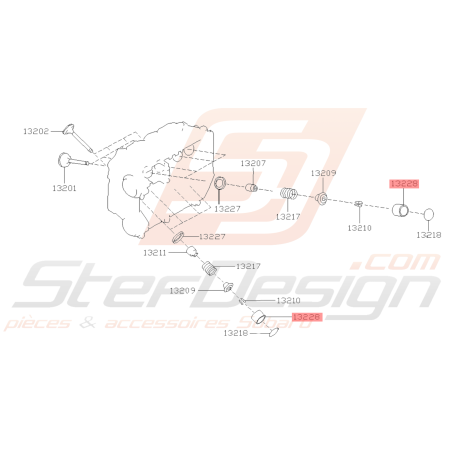 Poussoir Origine Subaru Impreza GT 99-00 WRX 01-02 FORESTER 97-02 (plus fabriqué)39068