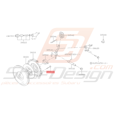 Vis Fixation Mécanisme d'Embrayage Subaru GT 97-00 WRX/STI 01-15 FORESTER 97-02/05-07 BRZ 13-1939102