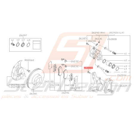 Vis d'Étrier Avant Subaru Impreza GT 94-00 WRX 01-11 BRZ 13-19 FORESTER 97-02/05-0739212 Vis d'Étrier Avant Subaru Impreza GT 94-00 WRX 01-11 BRZ 13-19 FORESTER 97-02/05-0739212