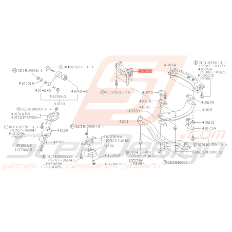 Silent Bloc de Boite de Vitesse Origine Subaru FORESTER Turbo 97-0239340