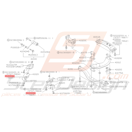 Boulon Support de Boite Origine Subaru GT 99-00 WRX STI 01-14 BRZ 13-19 FORESTER 97-02/05-0739356
