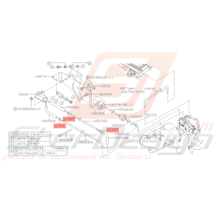 Connecteur Durite SolenoÏde Subaru FORESTER 97-02/05-07 GT 93-00 WRX 01-10 STI 01-1939391