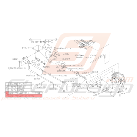 Vis de support de solénoïde Subaru FORESTER 97-02/05-07 GT 02/99-00 WRX STI 01-0739414