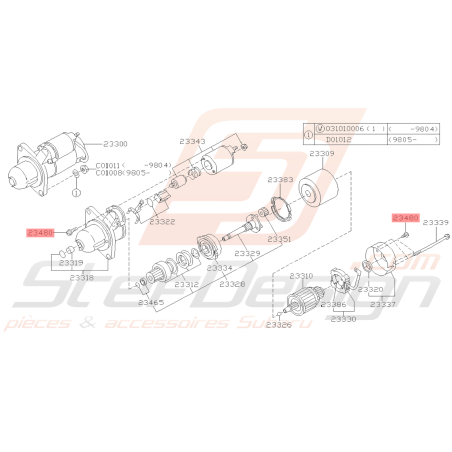 Jeu de vis Origine Subaru GT 07/97-00 WRX 08-10 BRZ 13-19 FORESTER 97-02/05-0739440
