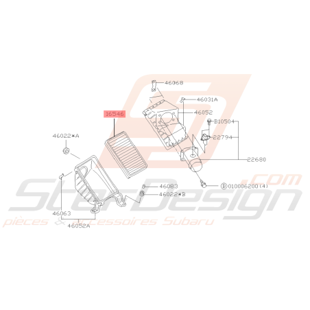 Filtre à air origine Subaru IMPREZA GT 93-00 WRX STI 01-07 FORESTER 97-02/05-0739470