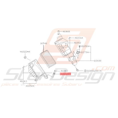 Silent Bloc Boite à air Subaru GT 93-00 WRX/STI 01-07 FORESTER 97-02/05-0739473