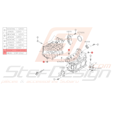 Bouchon Bloc Moteur Origine Subaru GT 93-00 WRX/STI 01-19 BRZ 13-1939481
